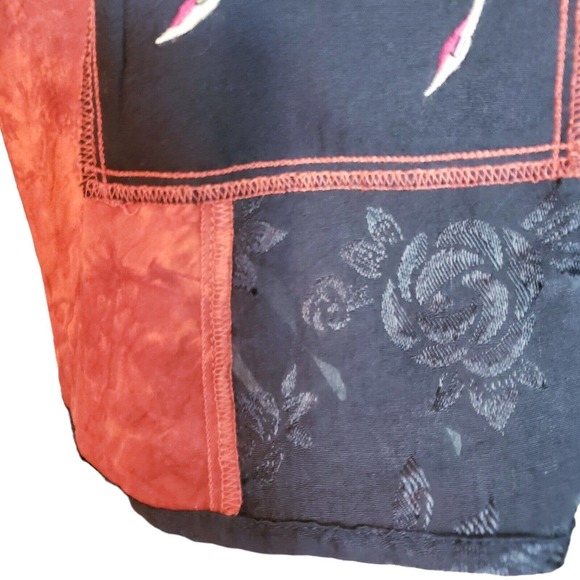 Drapers & Damons Womens Large Classy Black Orange Rayon Blazer Jacket Used - Picture 6 of 12